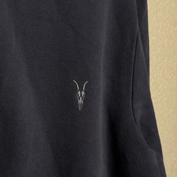 All Saints Navy Full Zip Hoodie XS - Picture 3 of 5